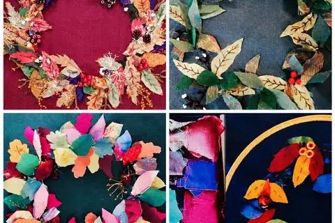 Festive Berry Garland - A Creative Textile Day